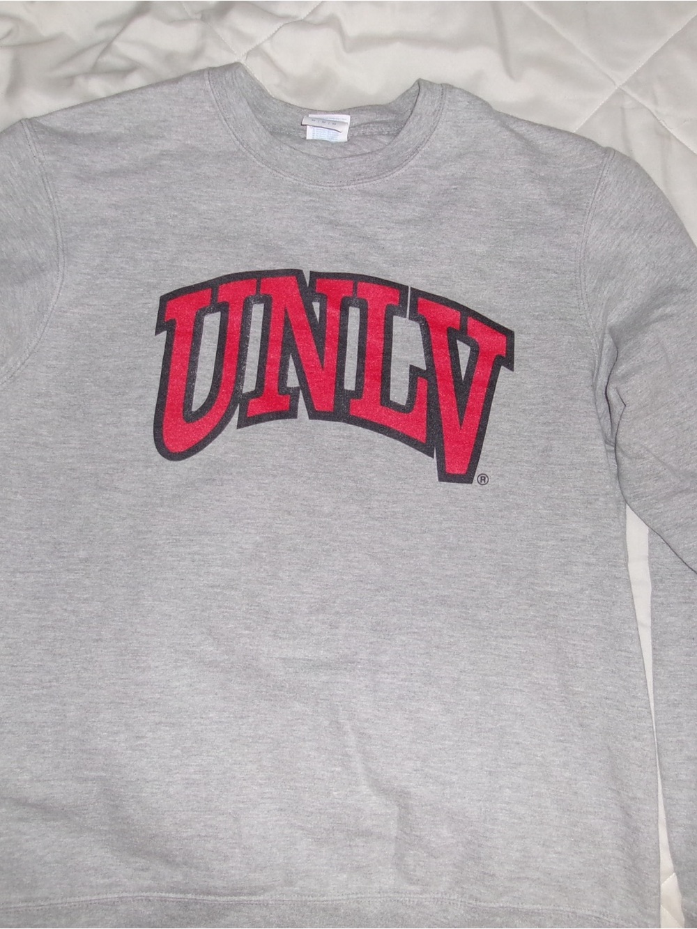 UNLV Grey Crewneck Sweatshirt with Red Logo Size medium